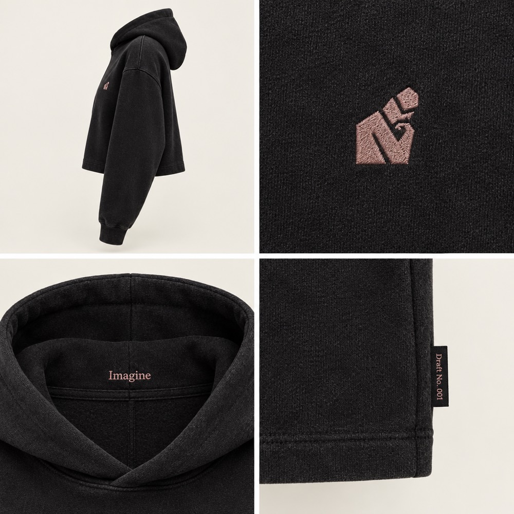 Draft hoodie details